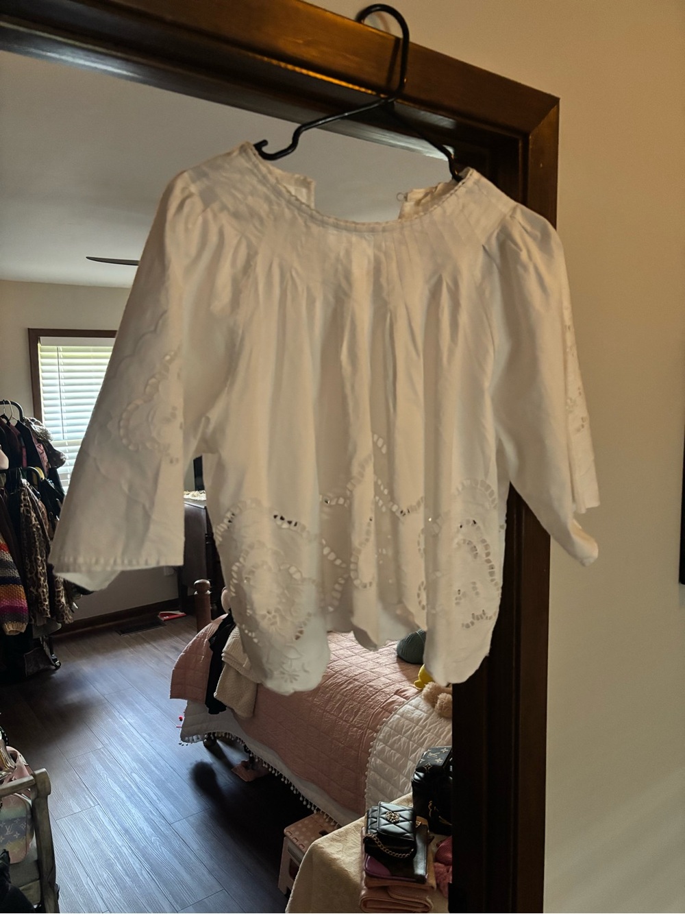 White Eyelet Boho Blouse - Women Tops 
Anthropologie